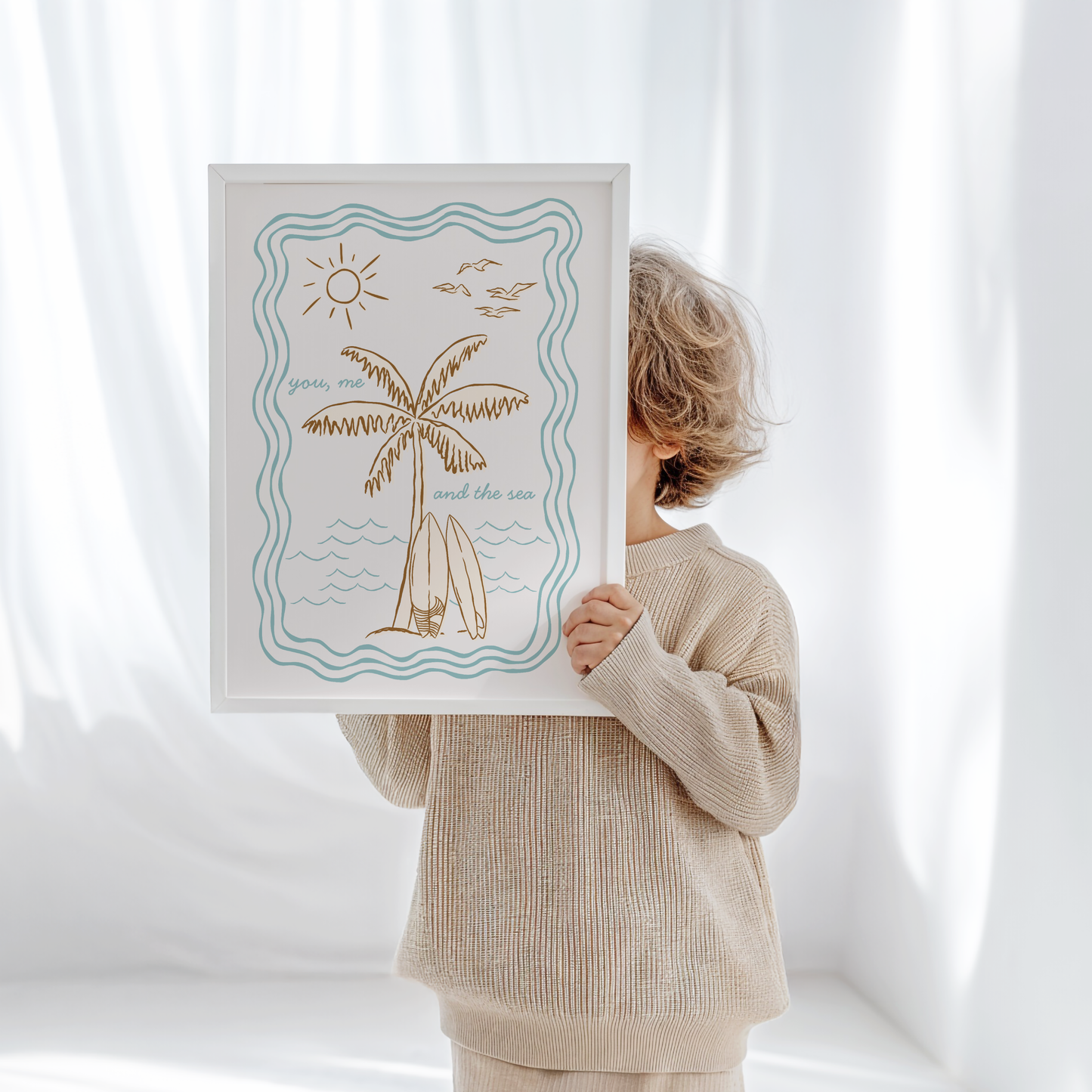 You, Me and the Sea Poster Print