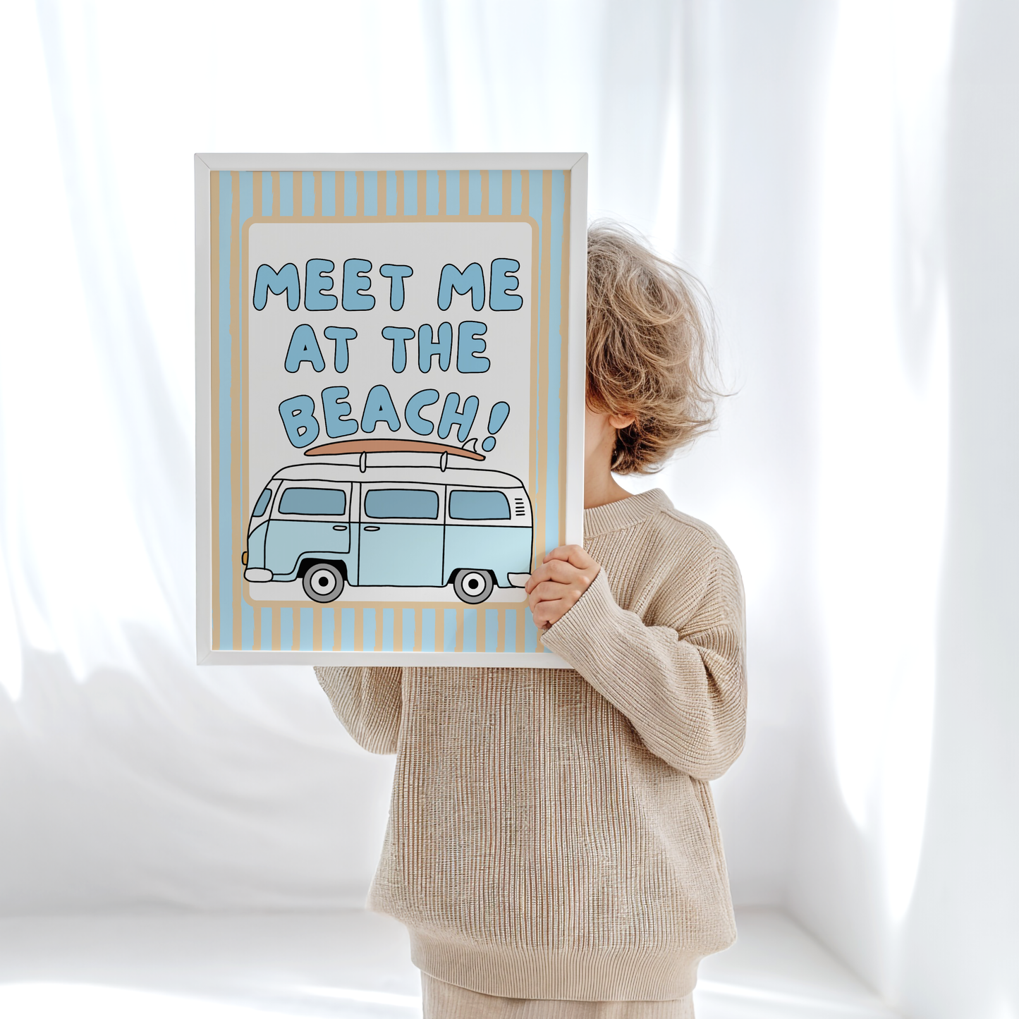 Meet Me At The Beach Surf Van Print