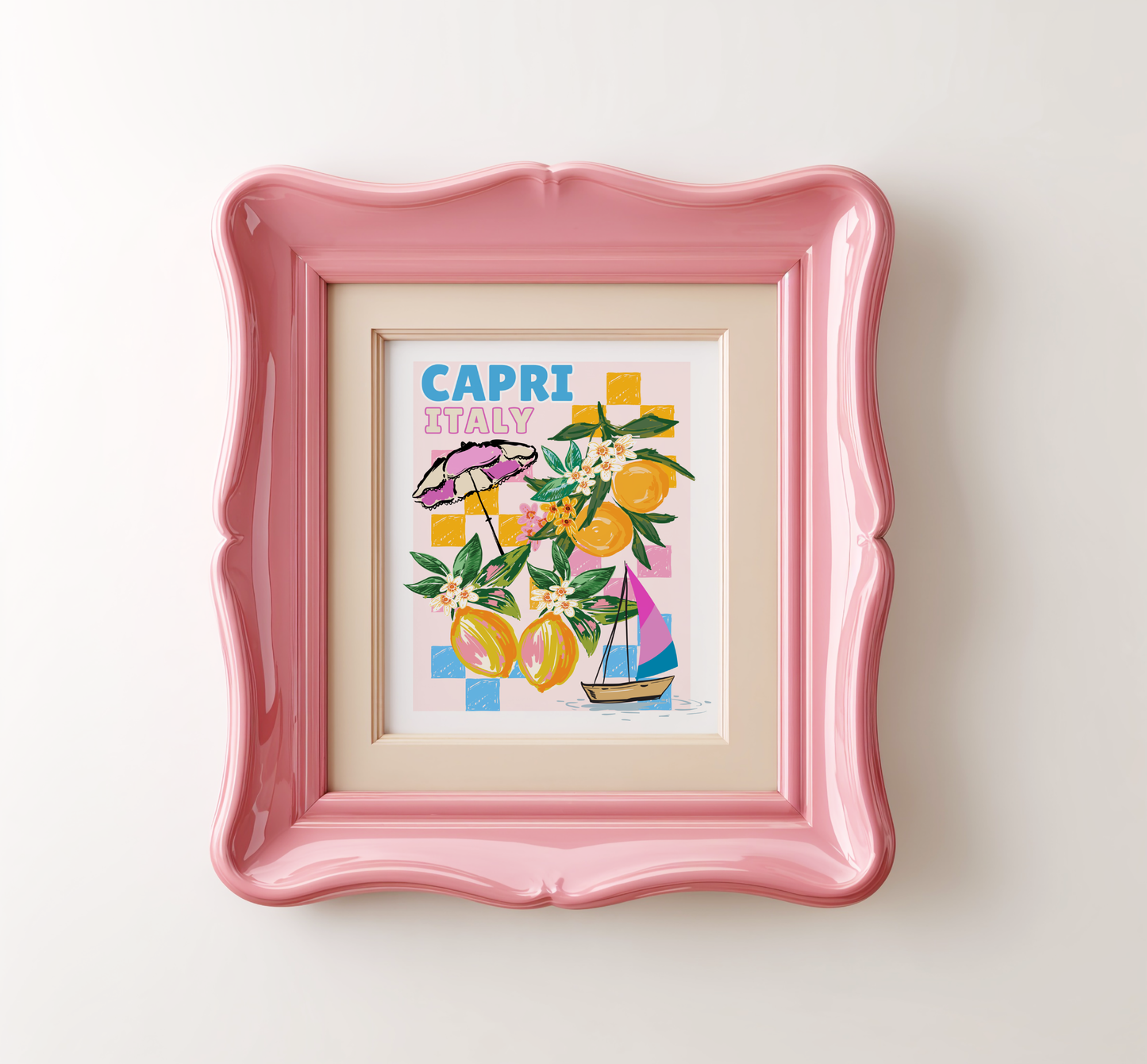 Capri Italy Summer Print