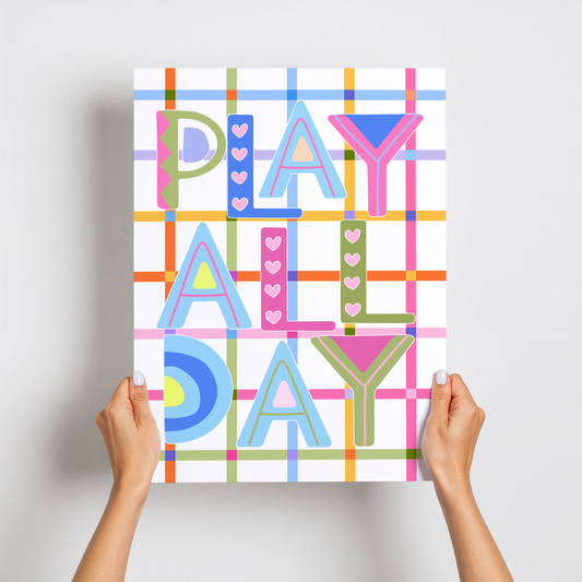 Play All Day Poster Print