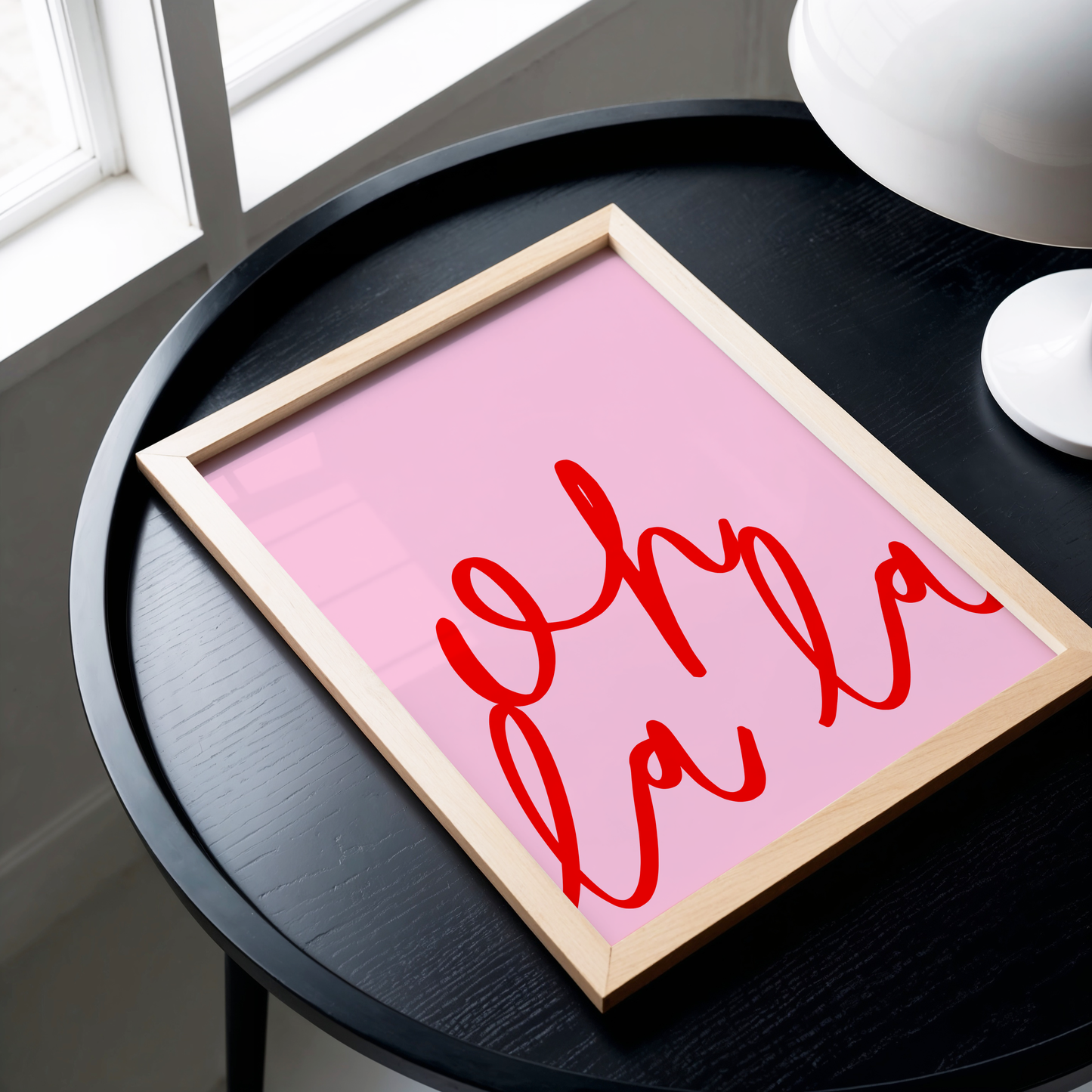 Oh La La Poster Print (Pink and Red)