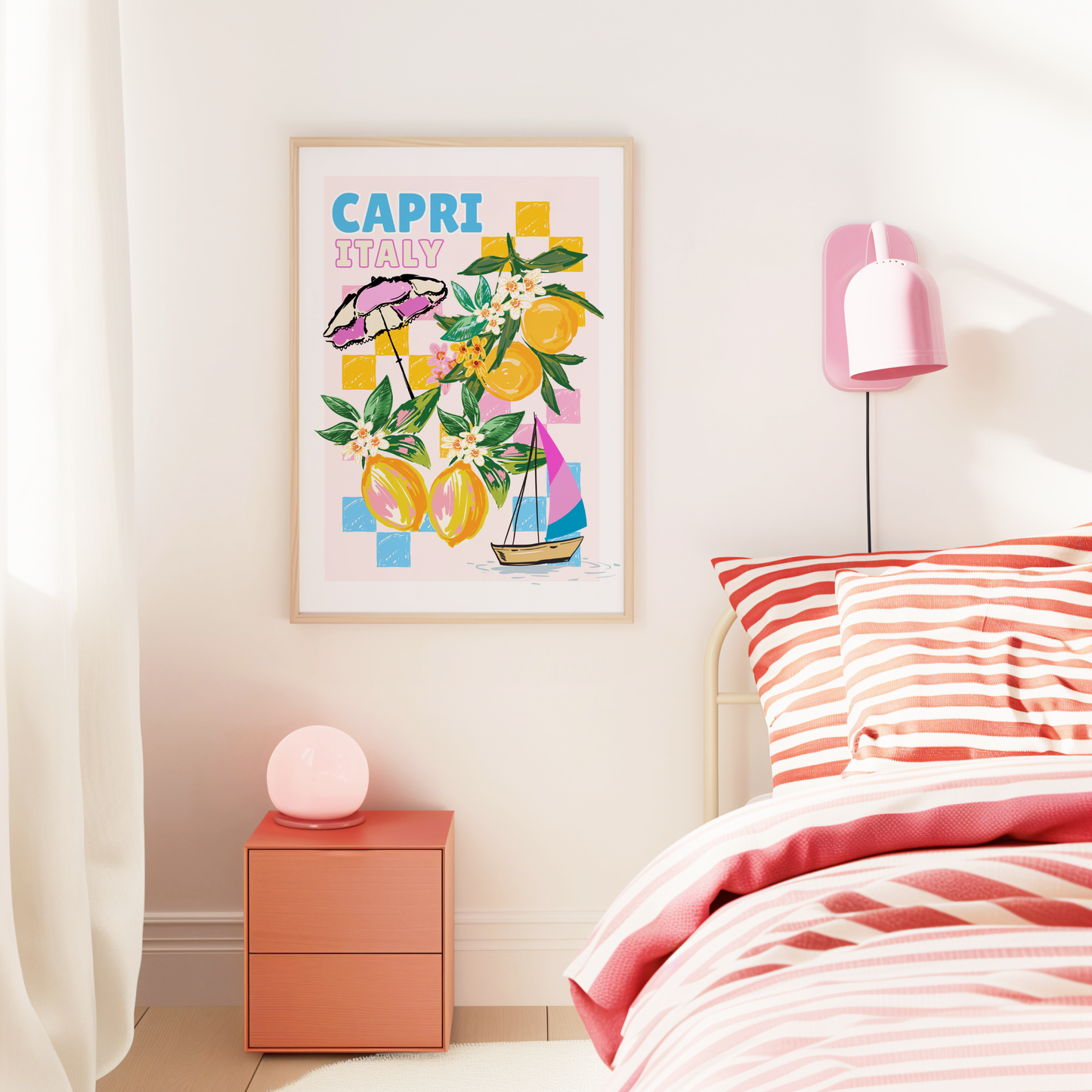 Capri Italy Summer Print