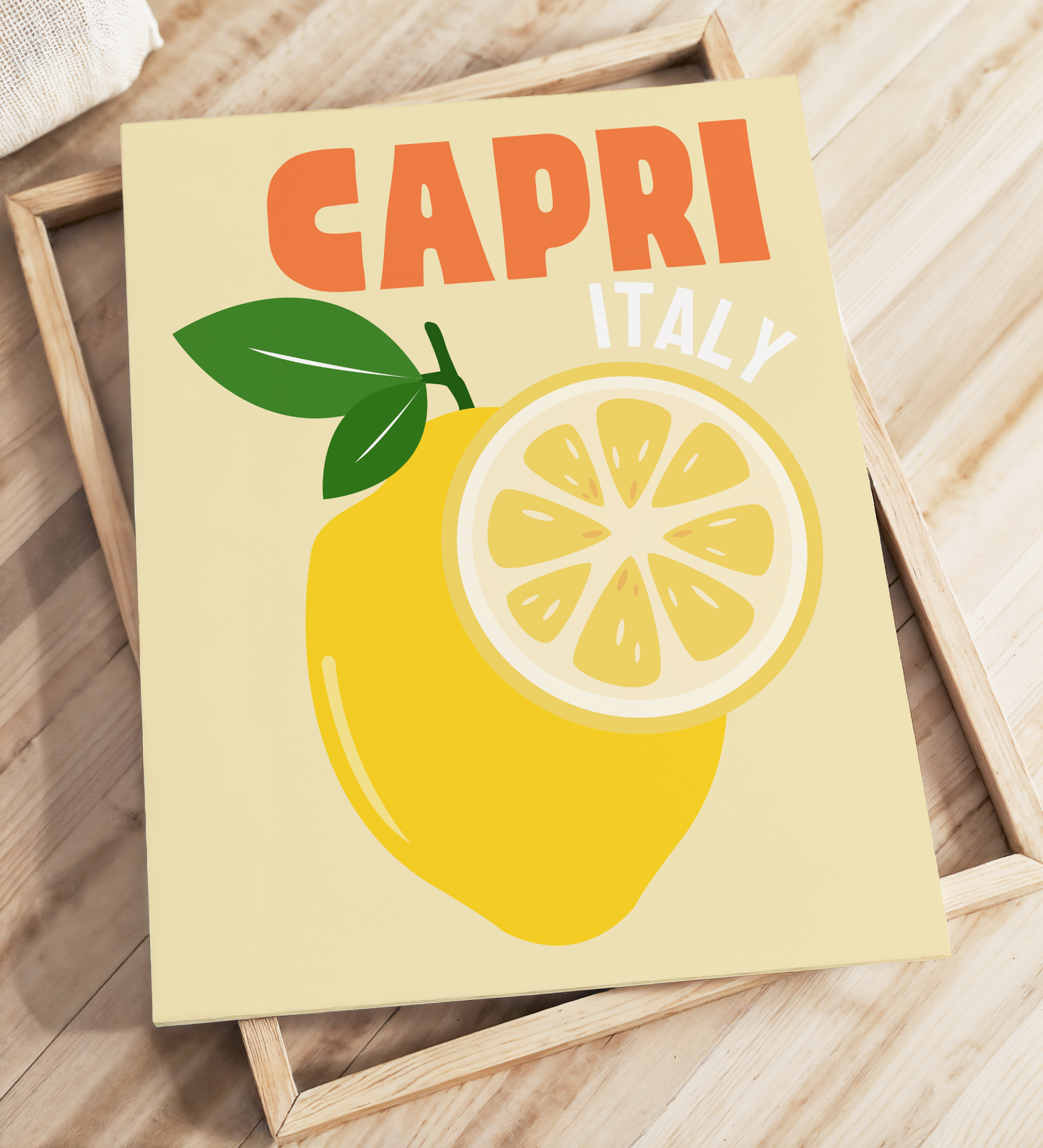 Capri Italy Lemon Print (Yellow)