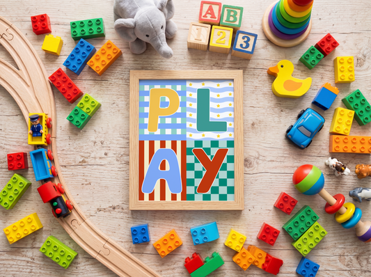Play Patchwork Poster Print