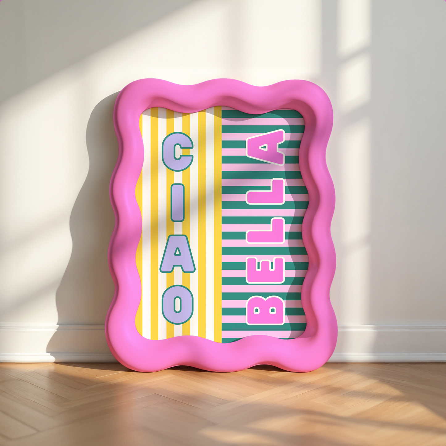 Ciao Bella Striped Poster Print