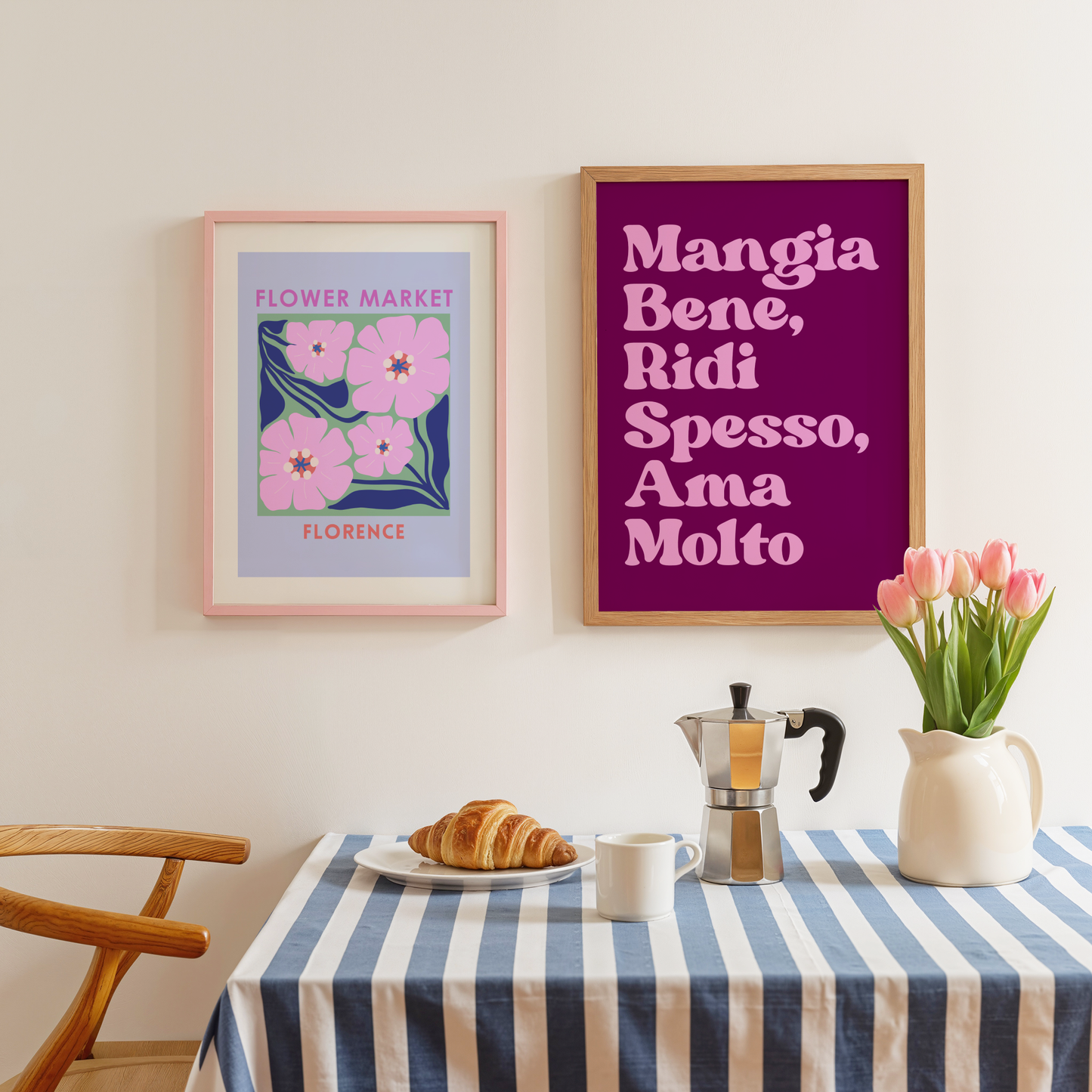 Flower Market Florence Poster Print