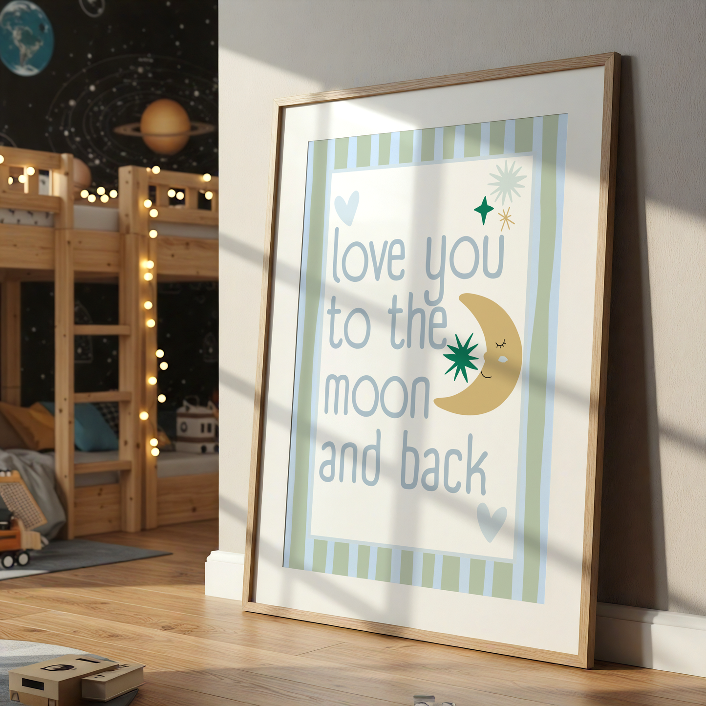 Love You To The Moon and Back Poster Print