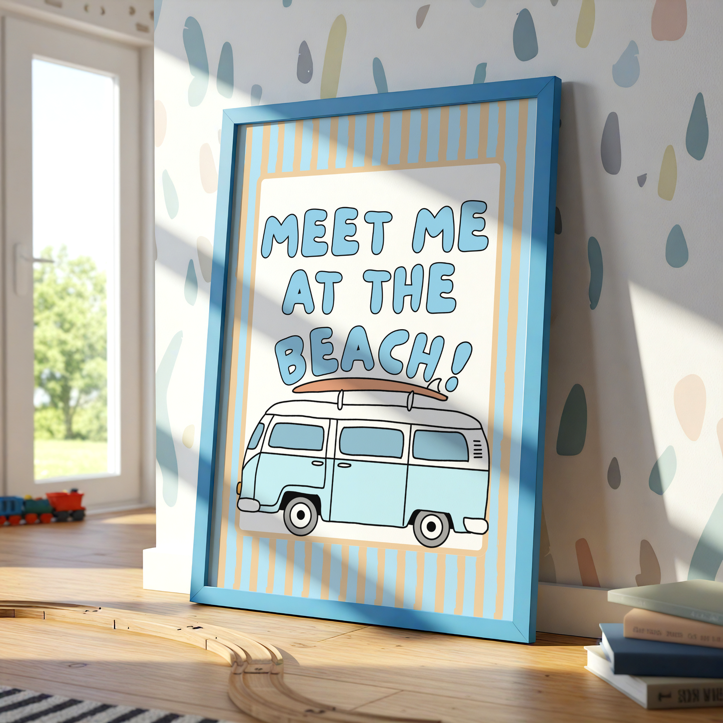 Meet Me At The Beach Surf Van Print
