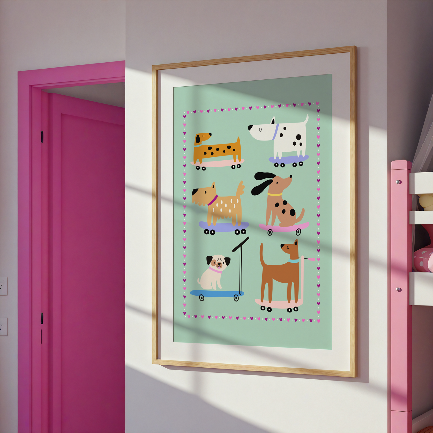 Dogs on Wheels Poster Print