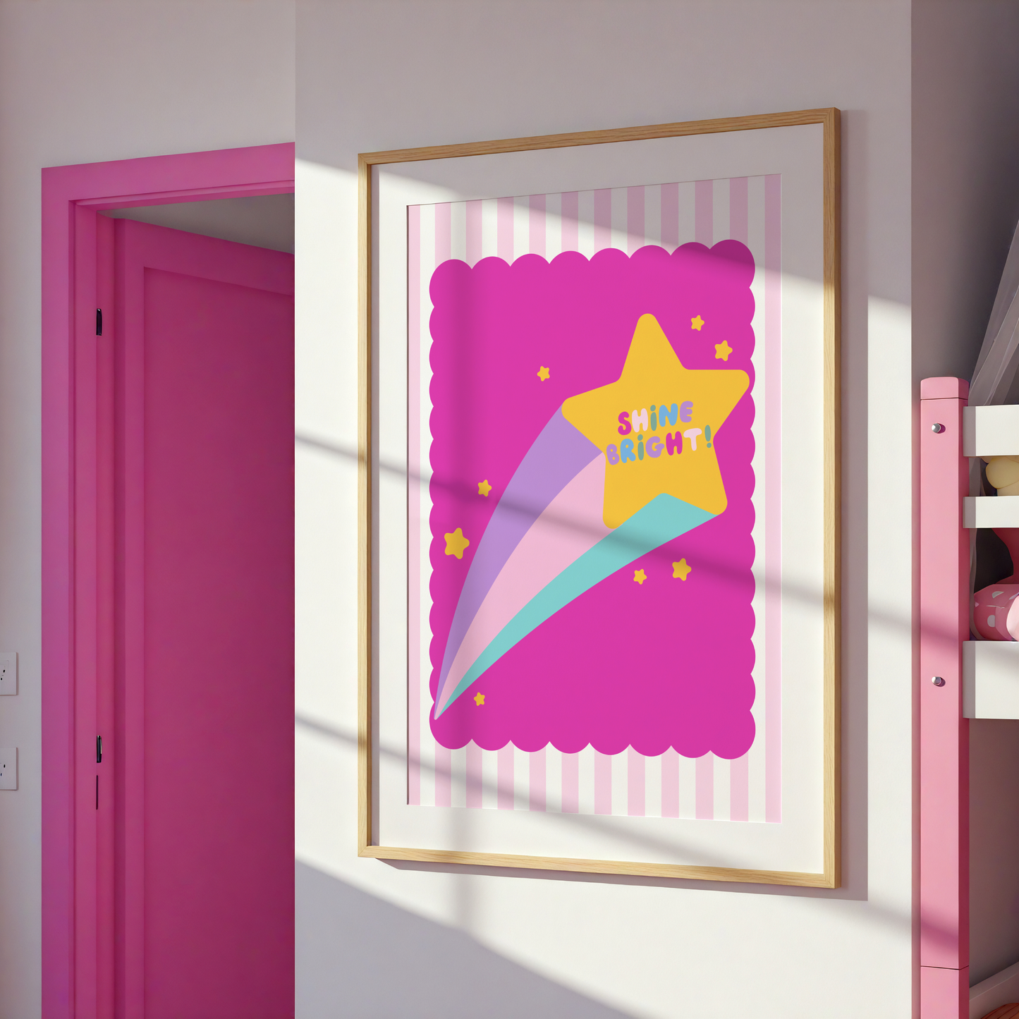 Shine Bright Shooting Star Poster Print