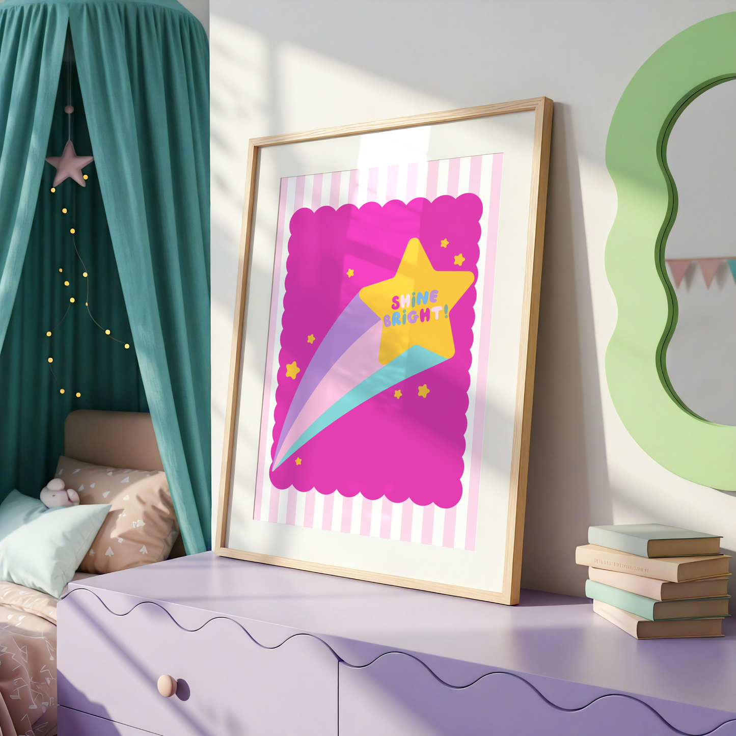 Shine Bright Shooting Star Poster Print