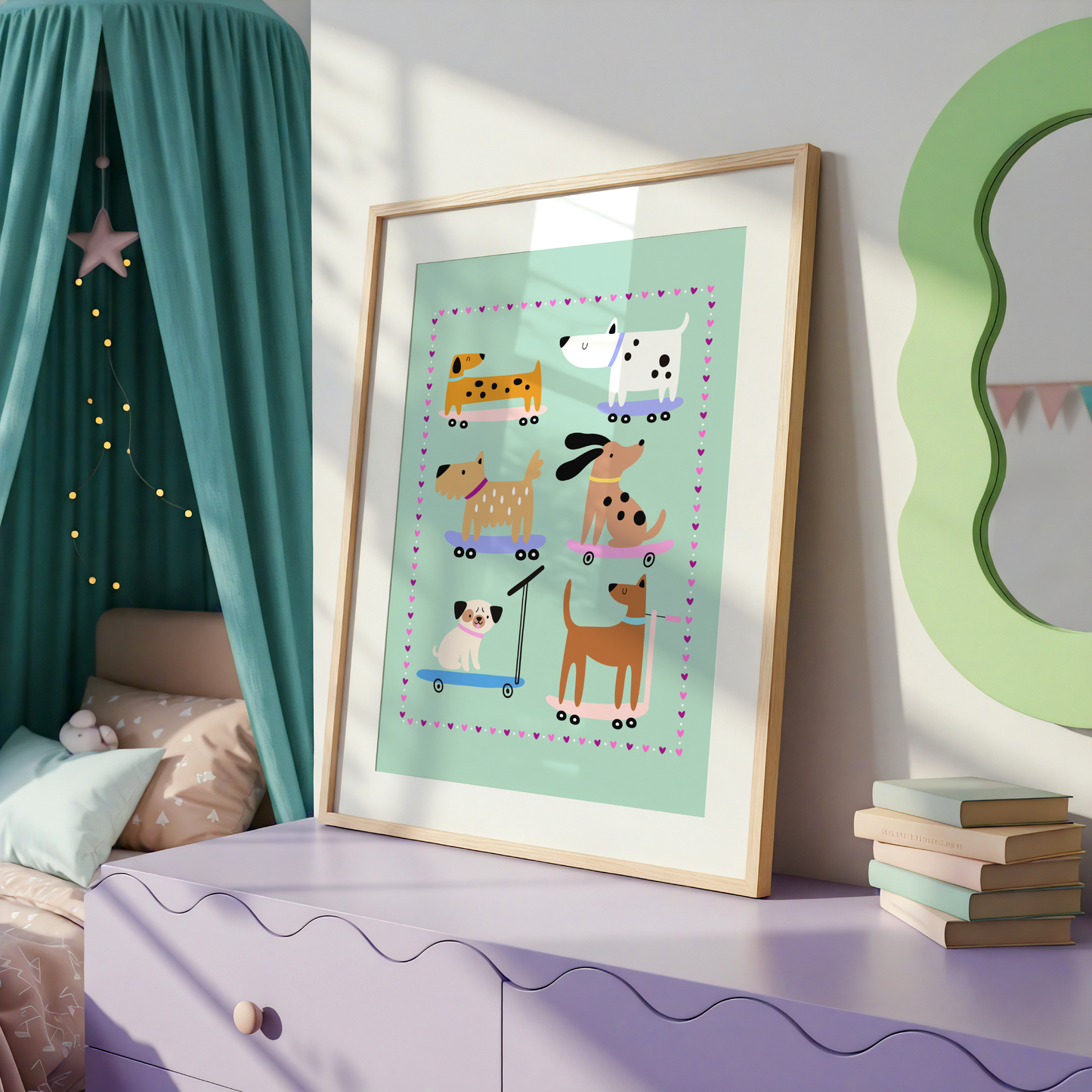 Dogs on Wheels Poster Print