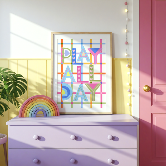 Play All Day Poster Print