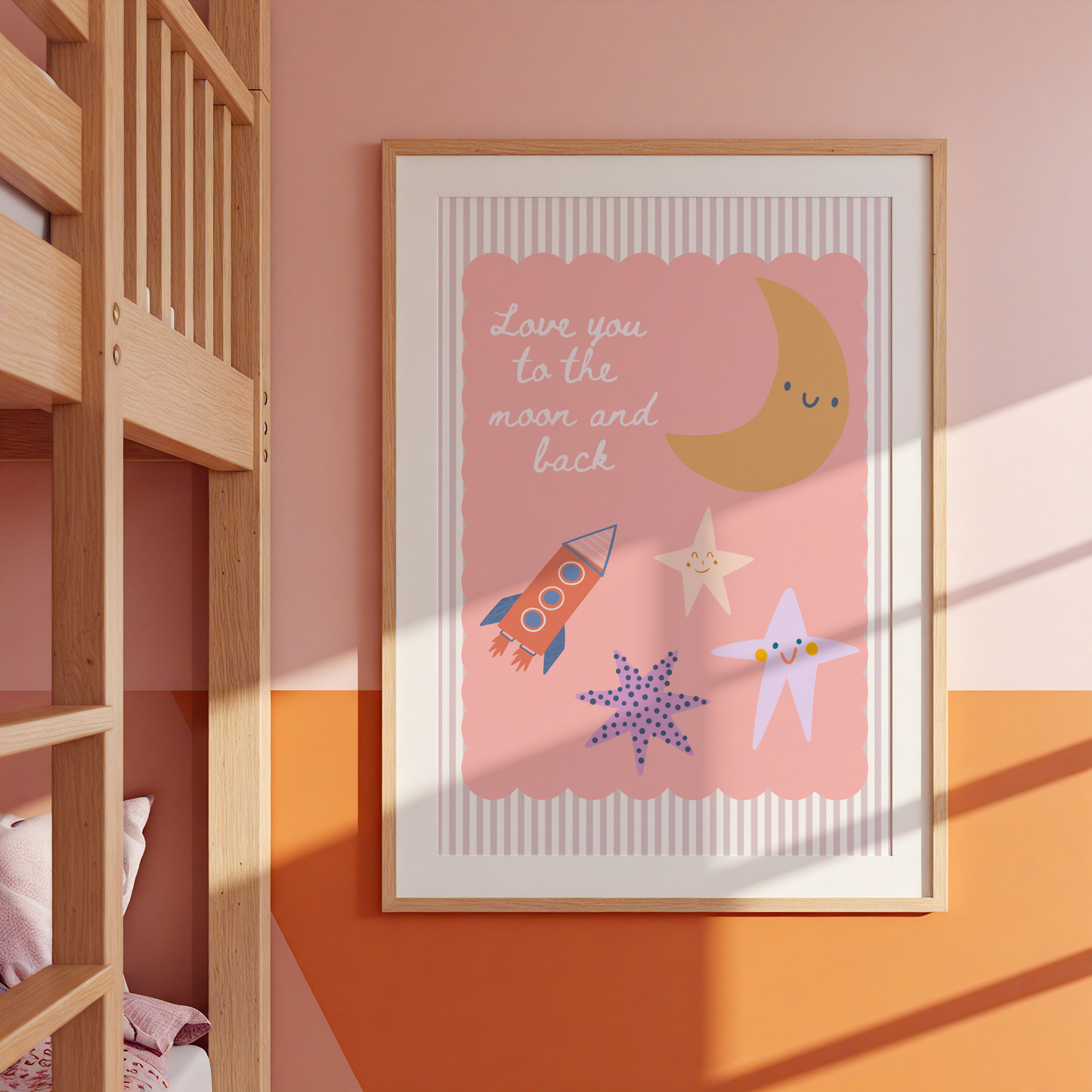 Love You To The Moon and Back Poster Print