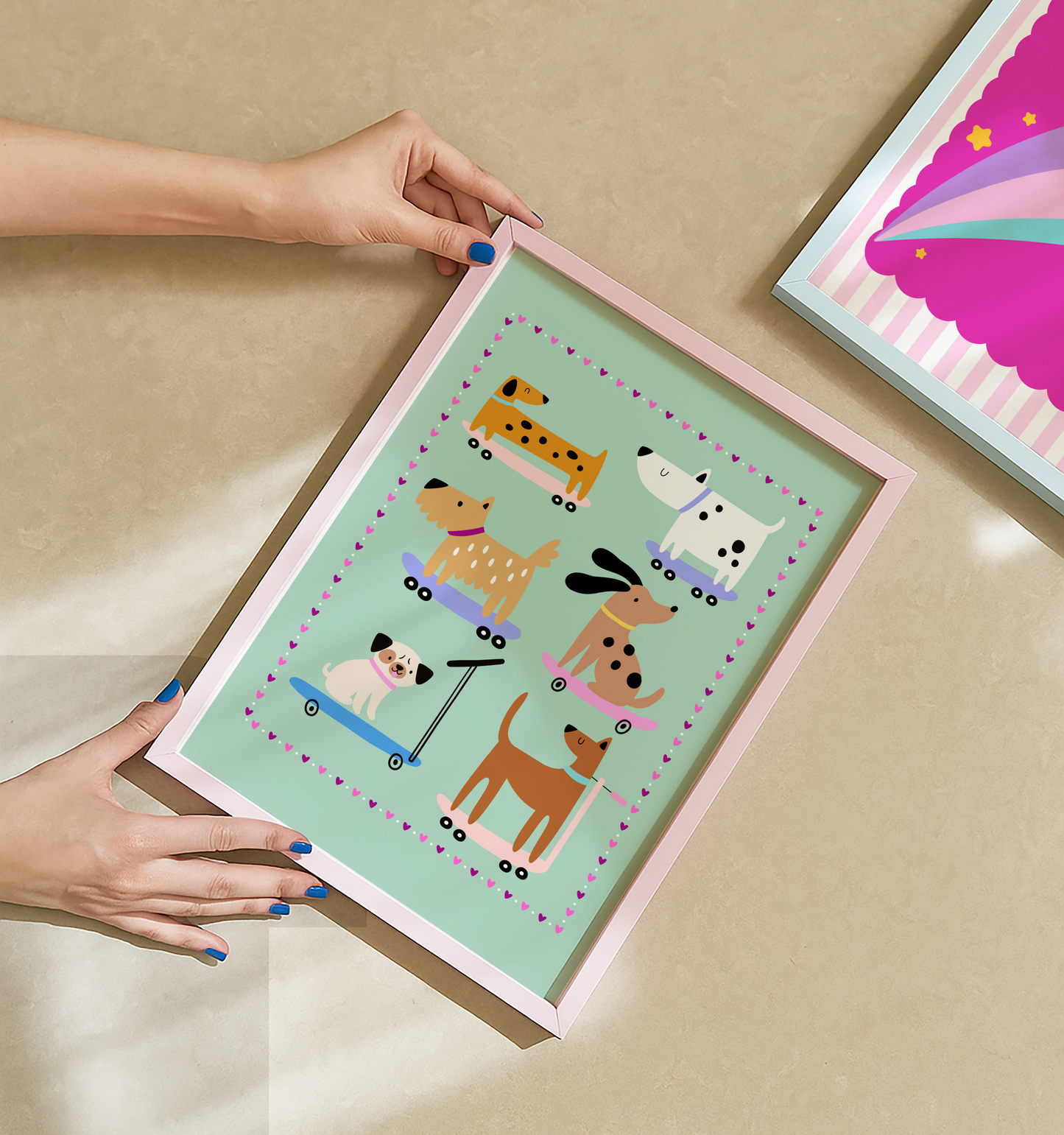 Dogs on Wheels Poster Print