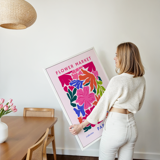 Flower Market Paris Poster Print