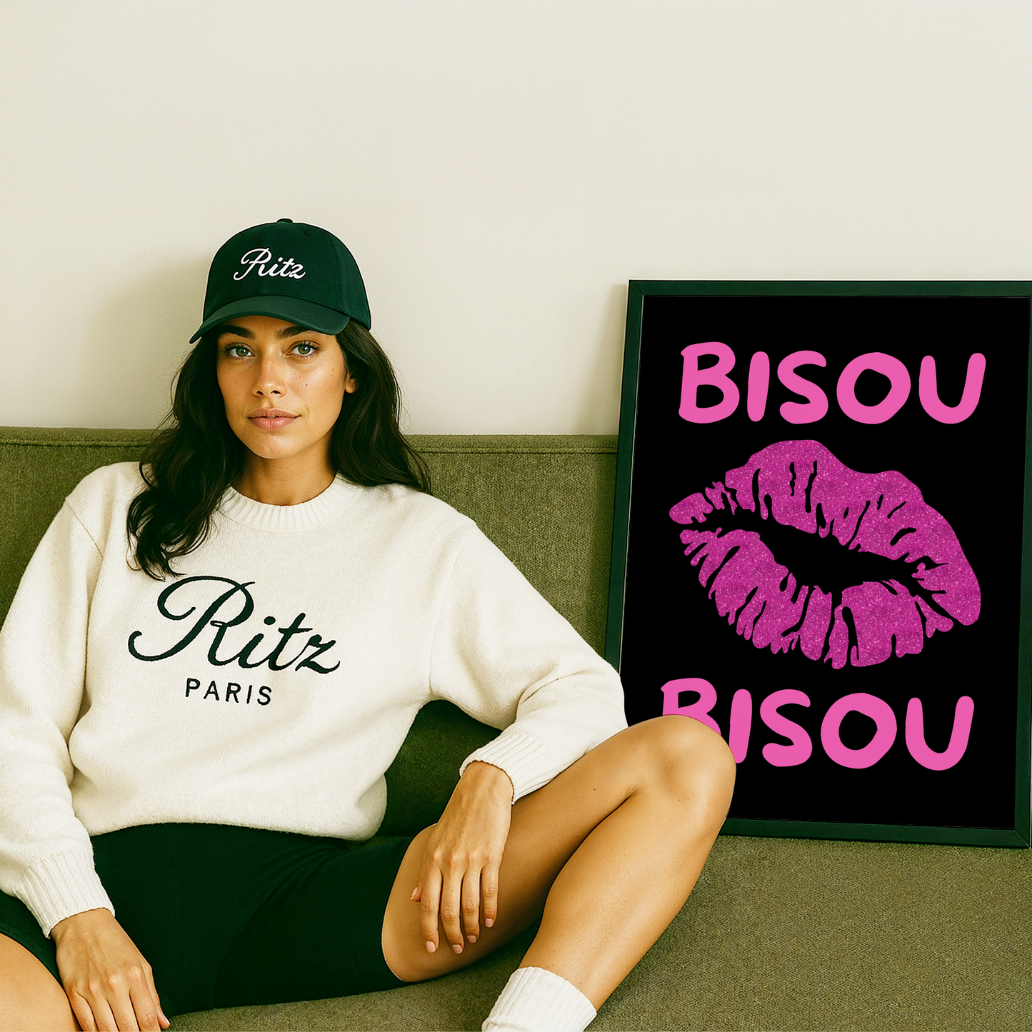 Bisou Bisou Poster Print