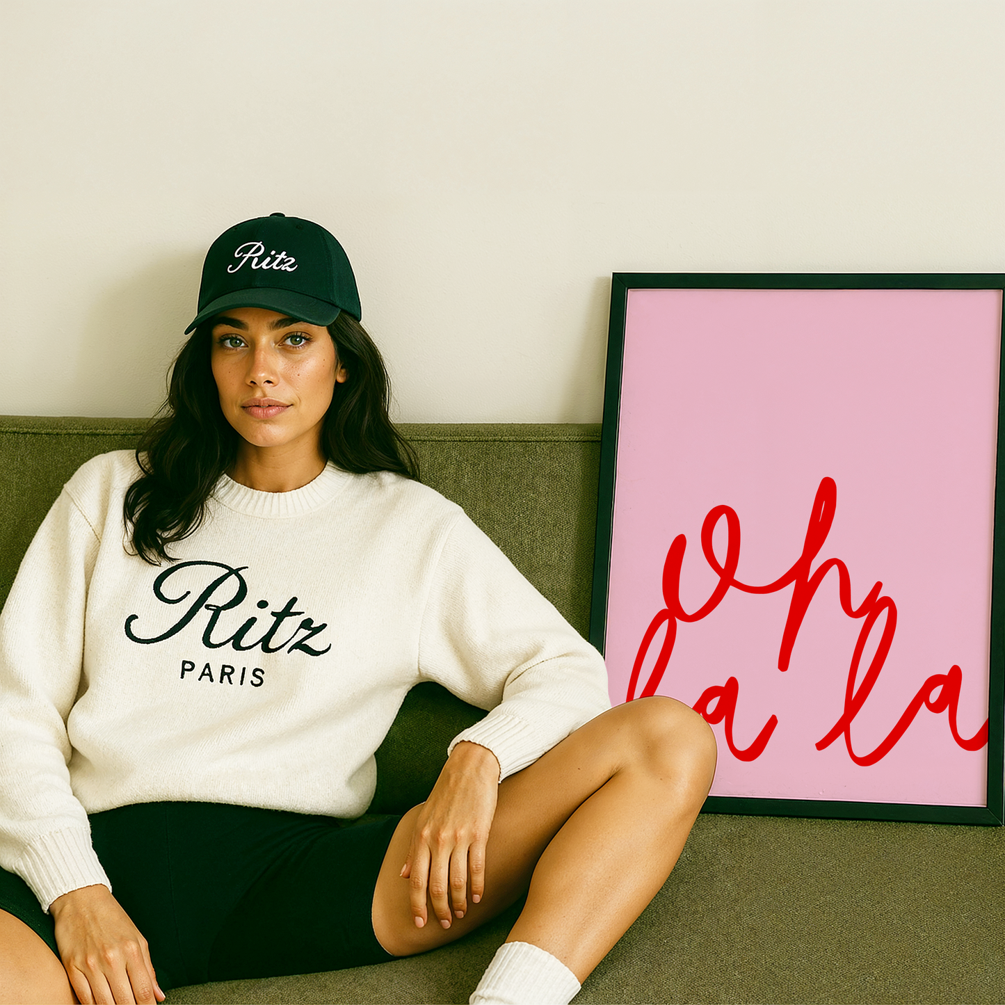 Oh La La Poster Print (Pink and Red)