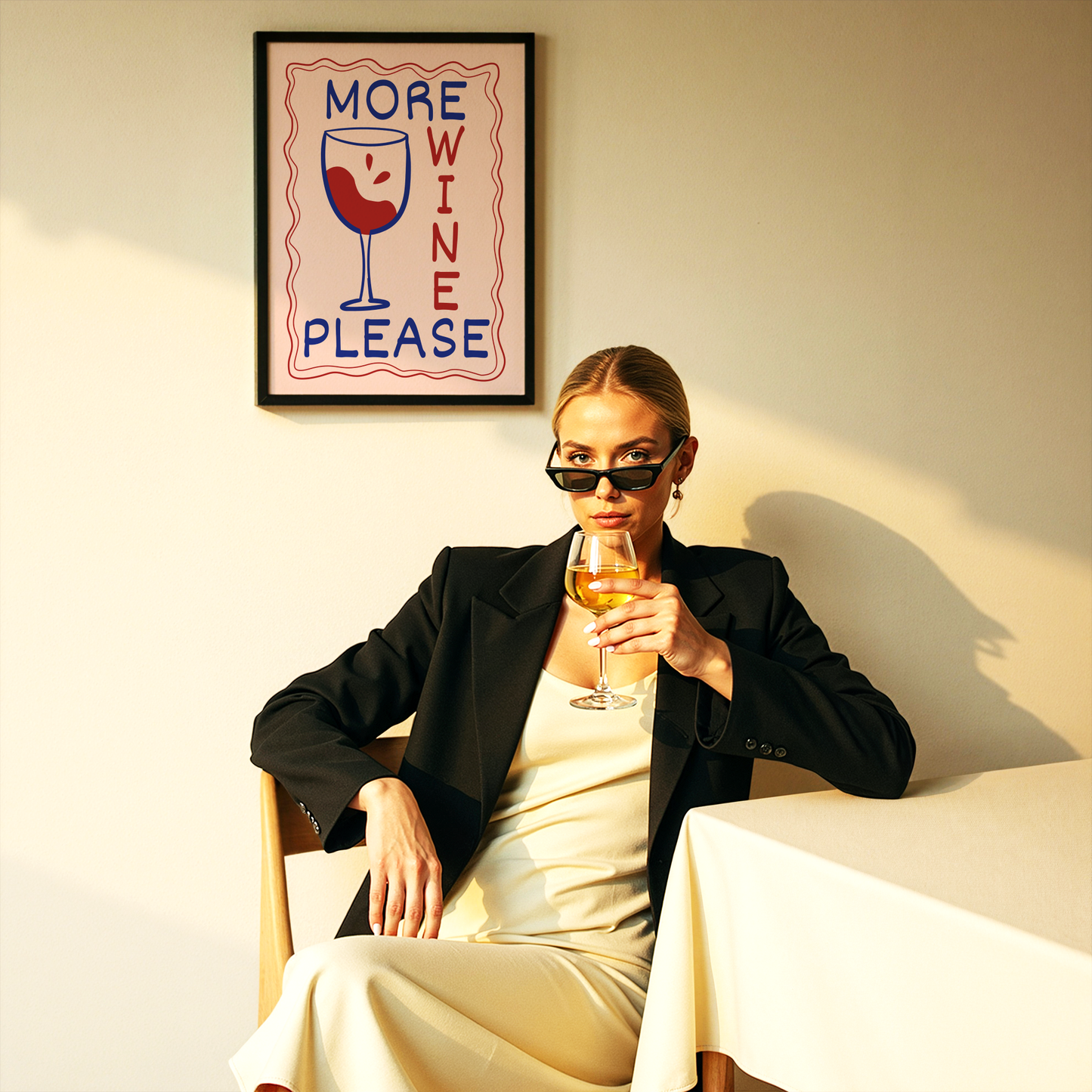 More Wine Please Poster Print