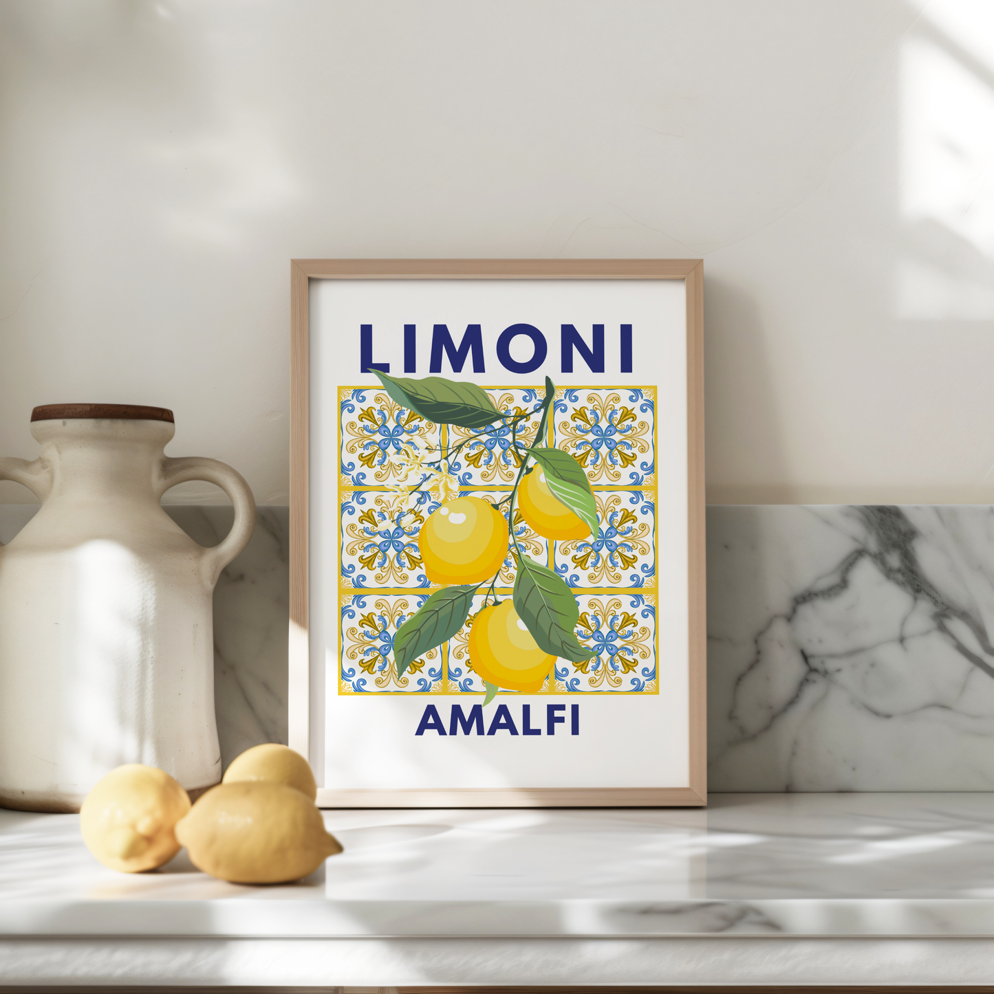 Limoni Amalfi Mosaic Poster Print
