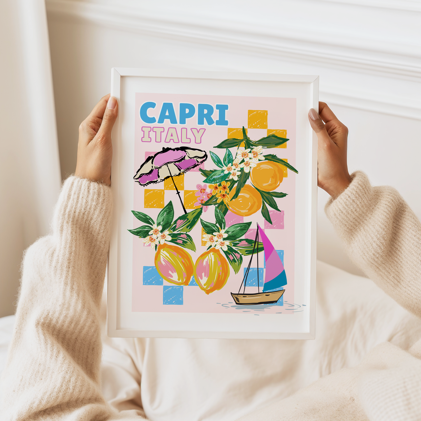 Capri Italy Summer Print