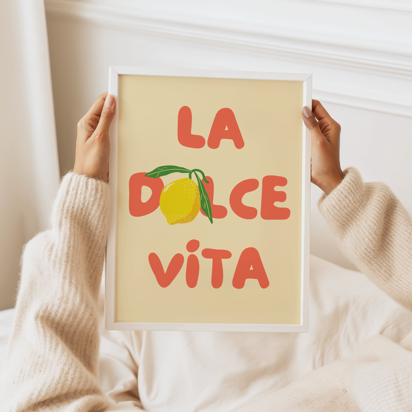 La Dolce Vita Lemon Poster Print (Yellow)