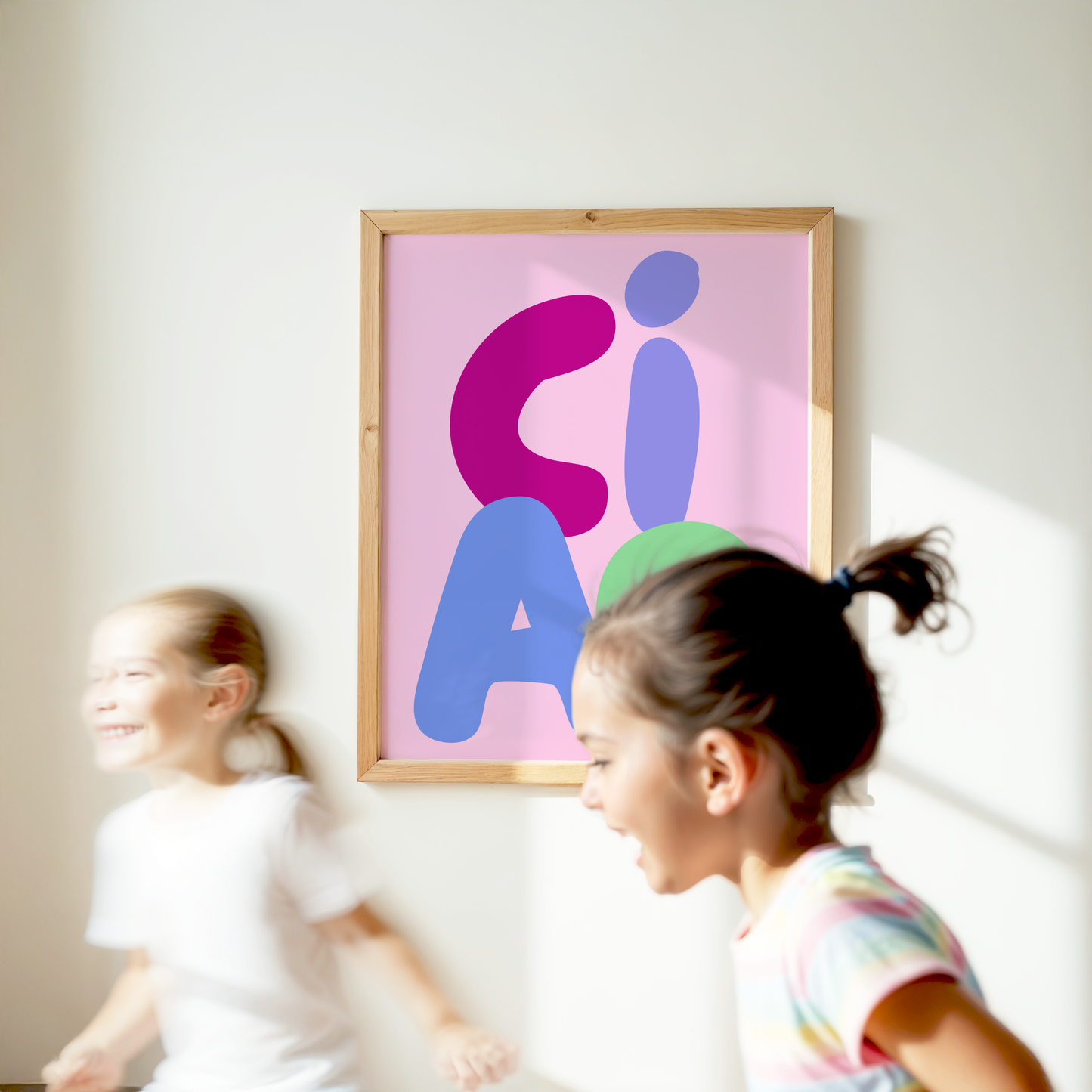 Ciao Colourful Typography Poster Print