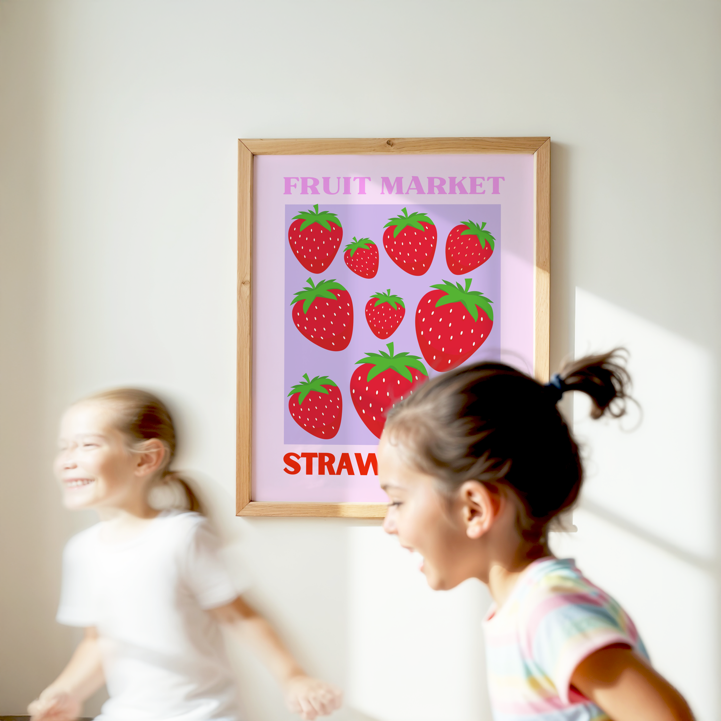 Fruit Market Strawberries Poster Print