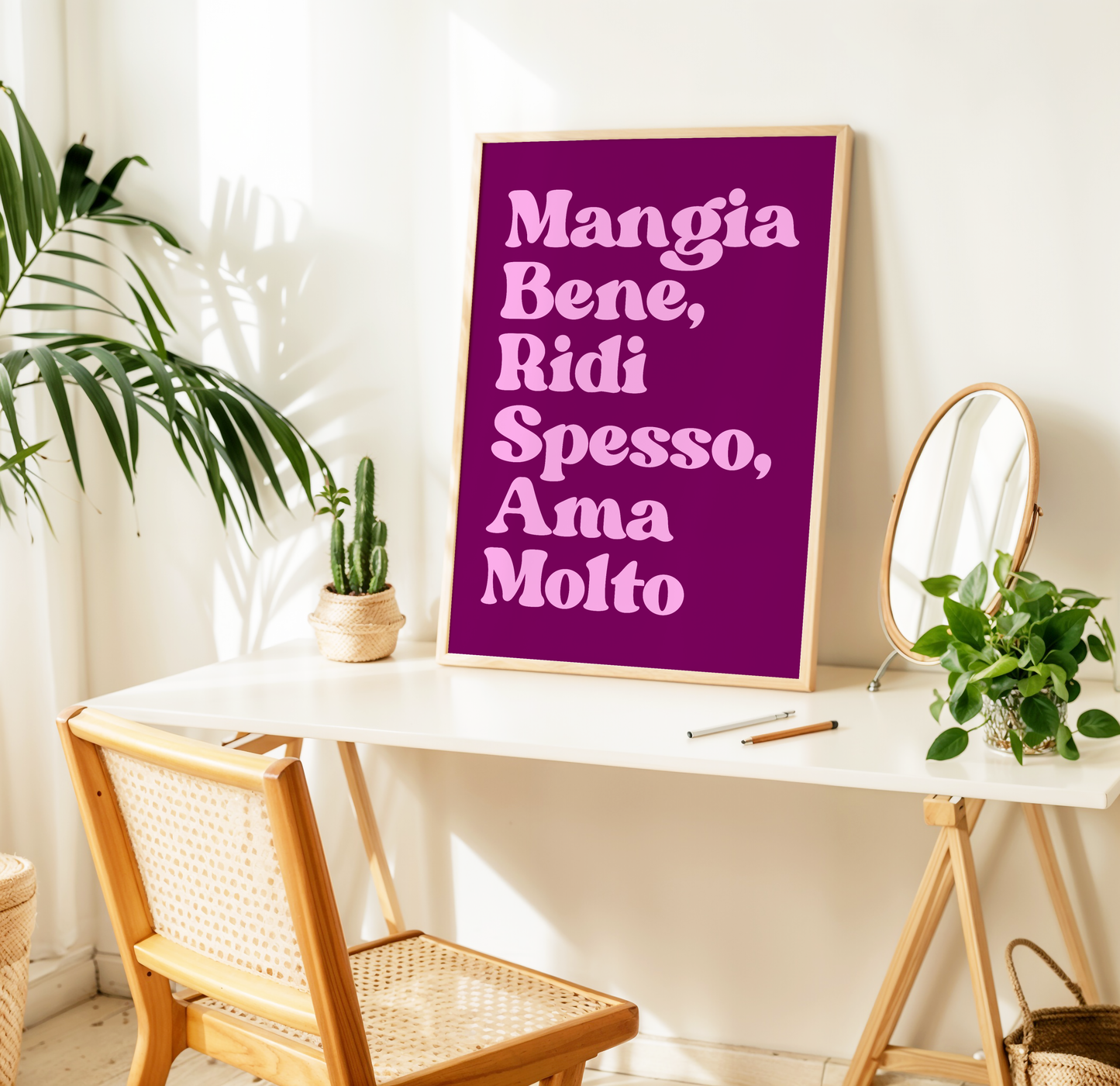 Mangia Bene, Ridi Spesso, Ama Molto Poster Print