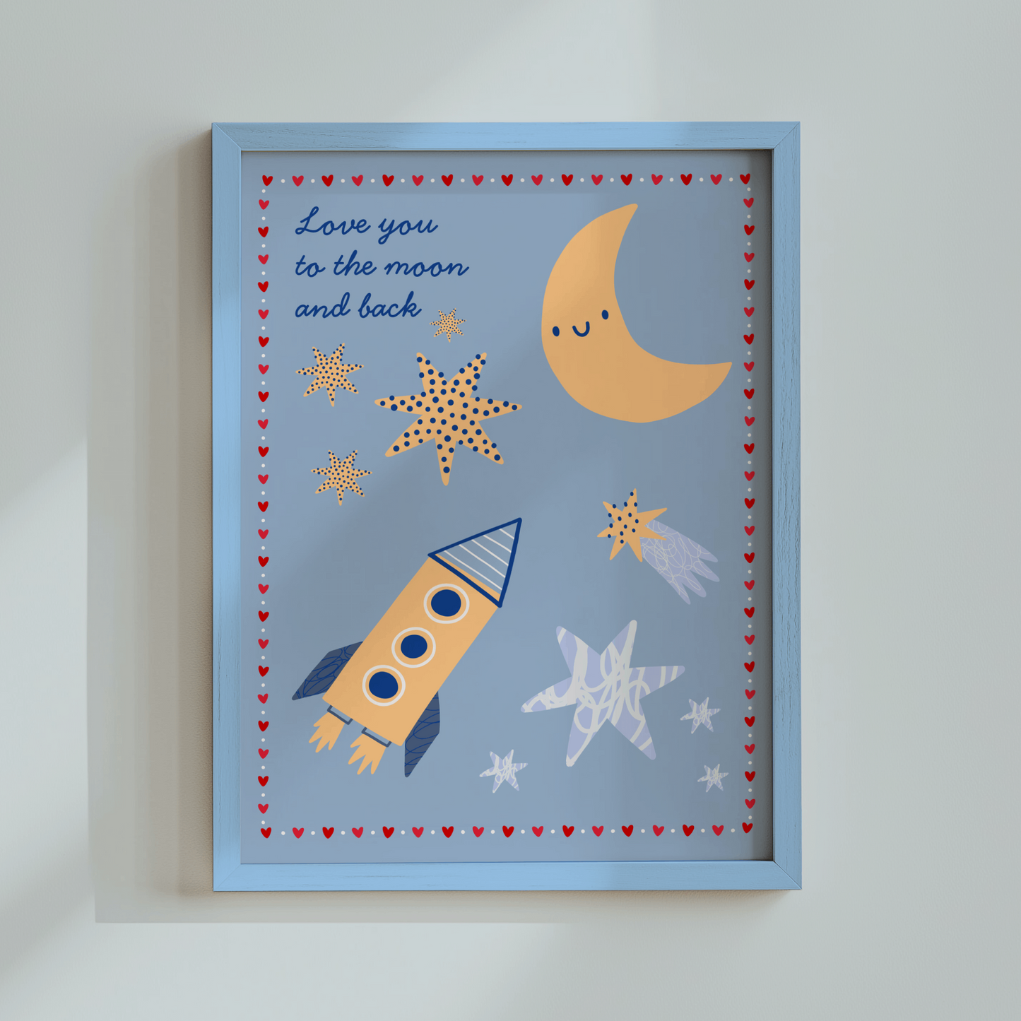 Love You To The Moon And Back Poster Print