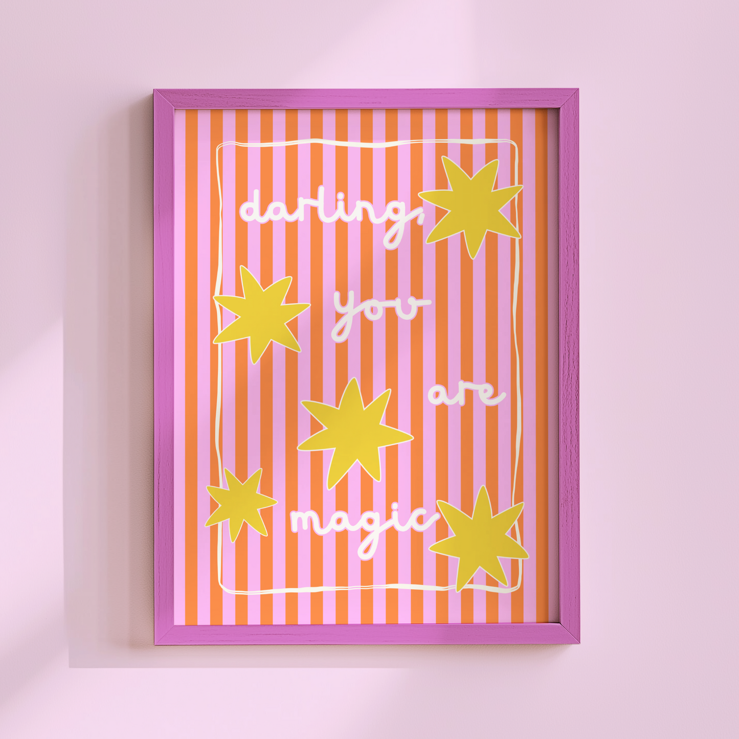 Darling, You Are Magic Poster Print (Pink and Orange)
