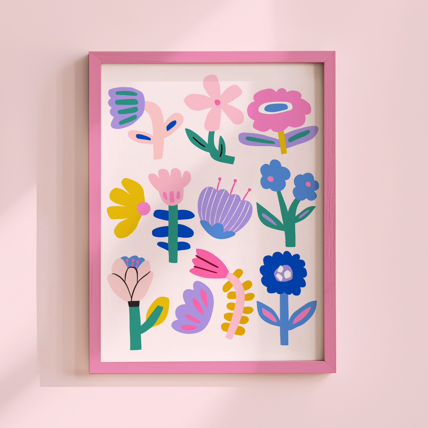 Playful Flowers Poster Print