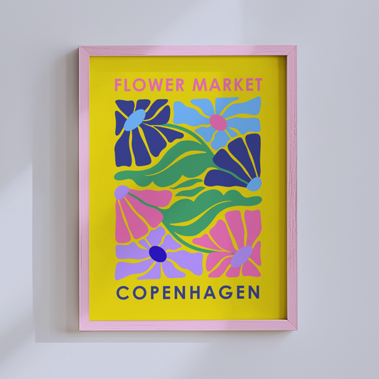 Flower Market Copenhagen Poster Print