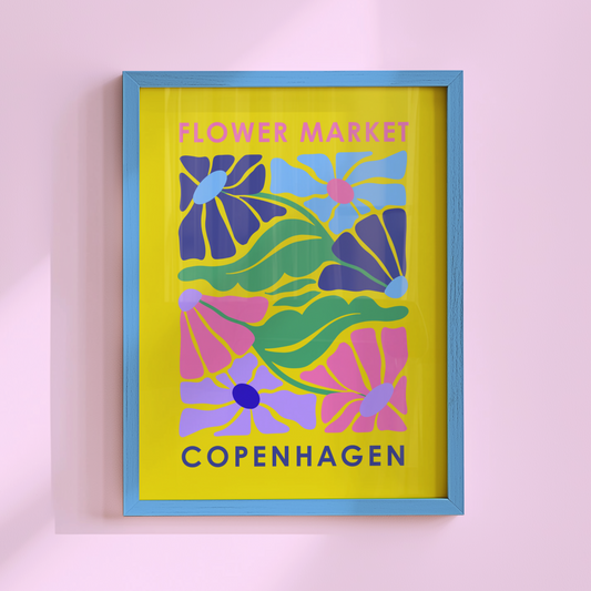 Flower Market Copenhagen Poster Print