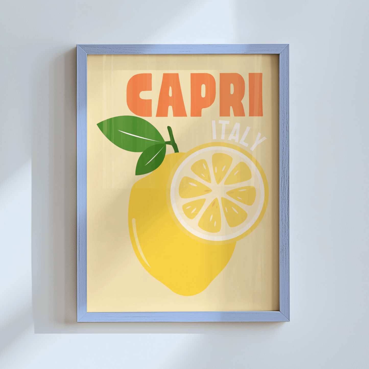 Capri Italy Lemon Print (Yellow)