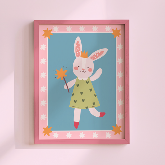 Princess Bunny Poster Print
