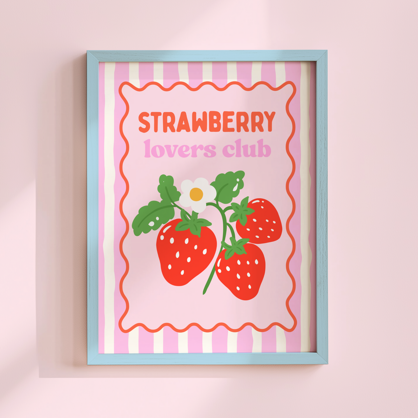 Strawberry Lovers Club Poster Print