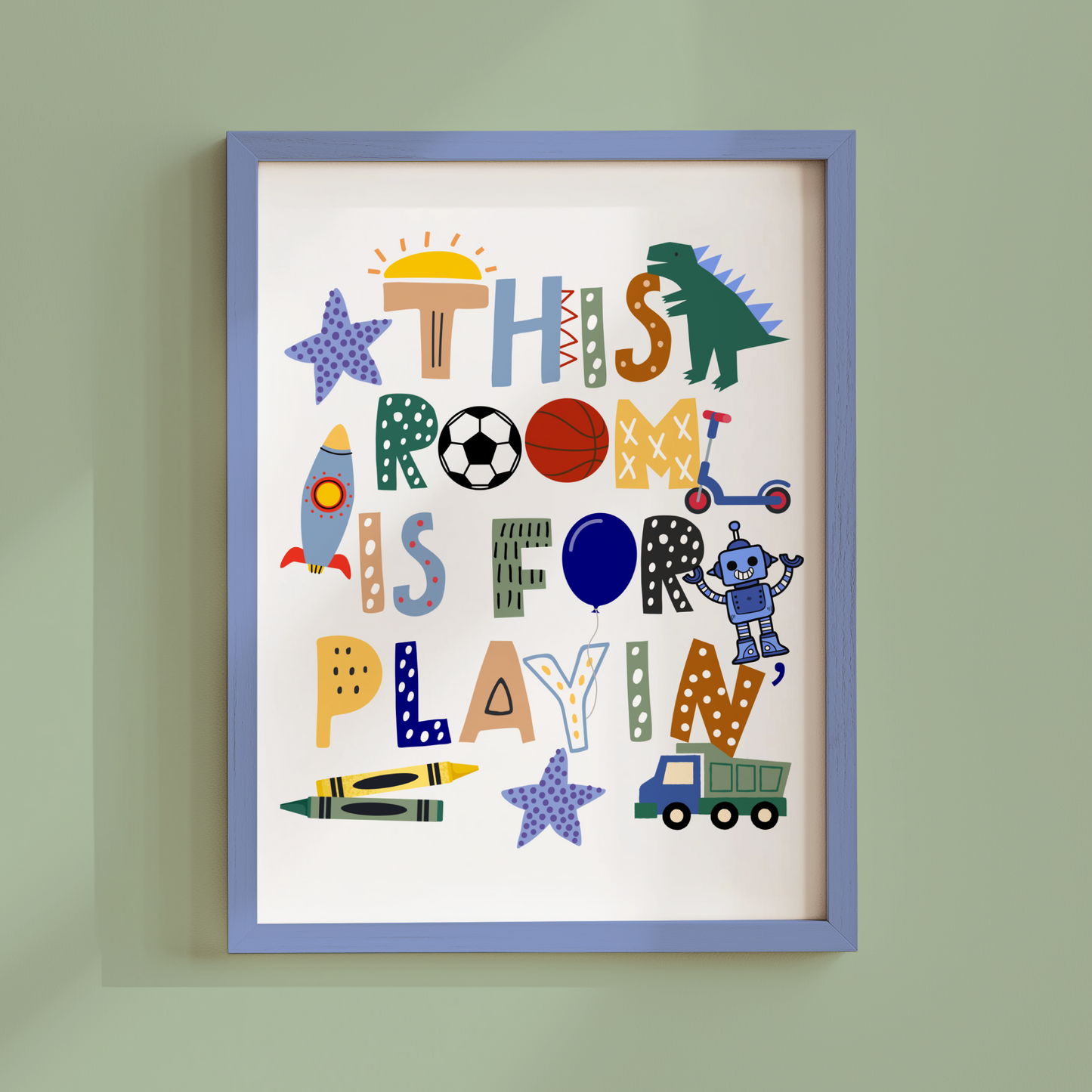 This Room Is For Playin' Poster Print