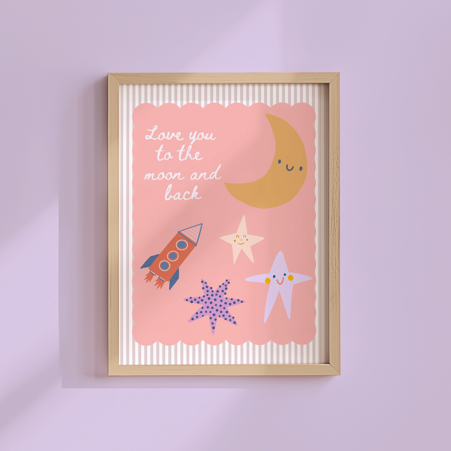 Love You To The Moon and Back Poster Print