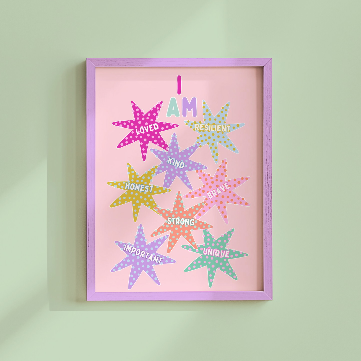 'I am' Affirmations Poster Print