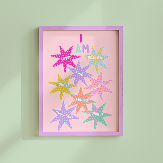 'I am' Affirmations Poster Print