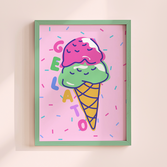 Gelato and Sprinkles Poster Print