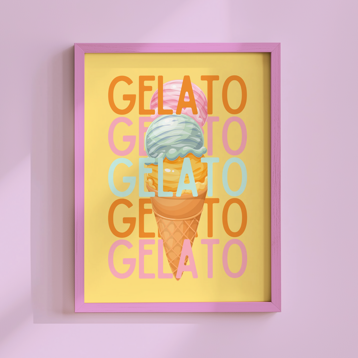 Gelato Typography Poster Print