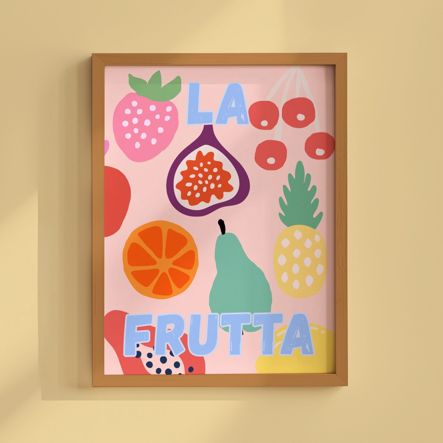 La Frutta Poster Print (Peach Pink)