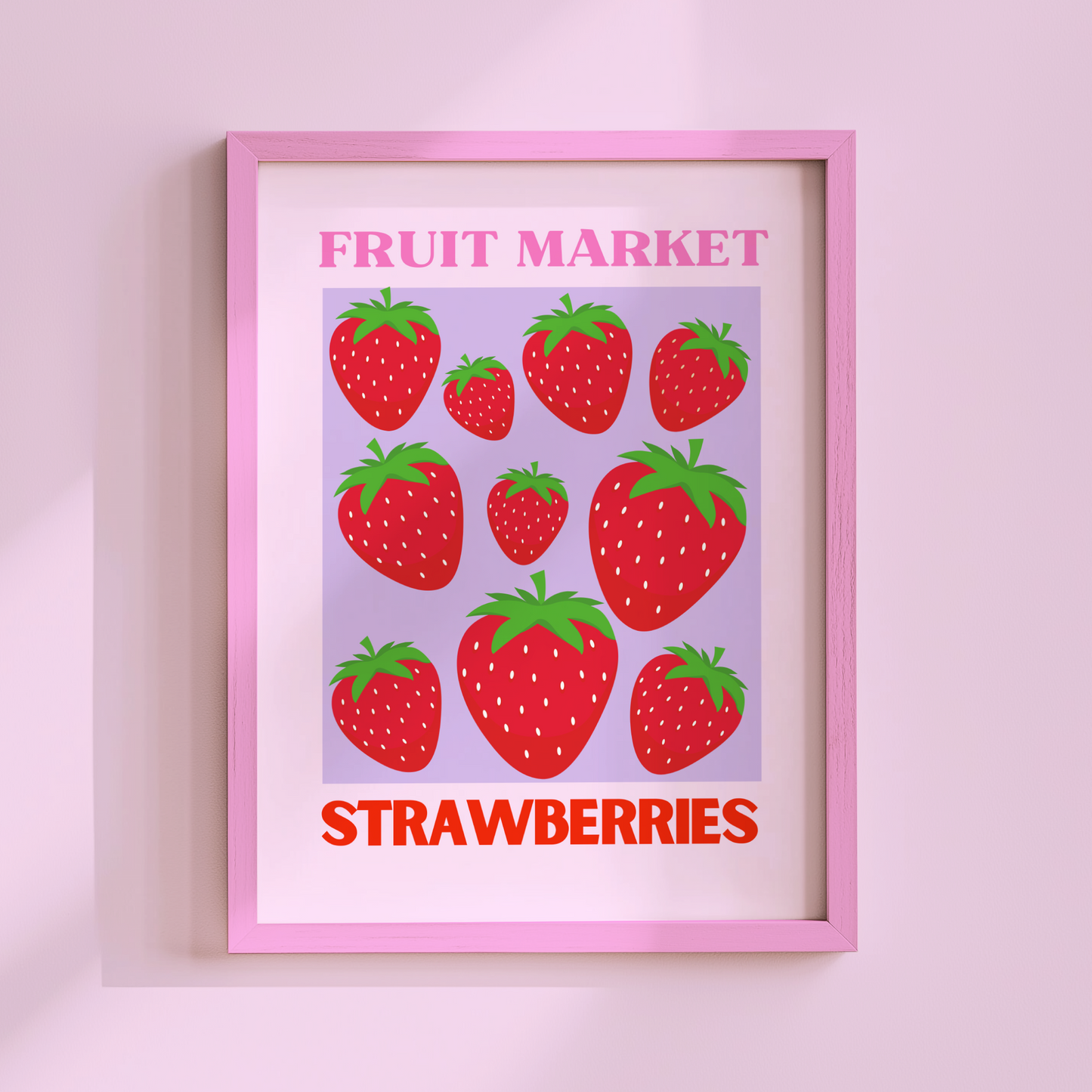 Fruit Market Strawberries Poster Print