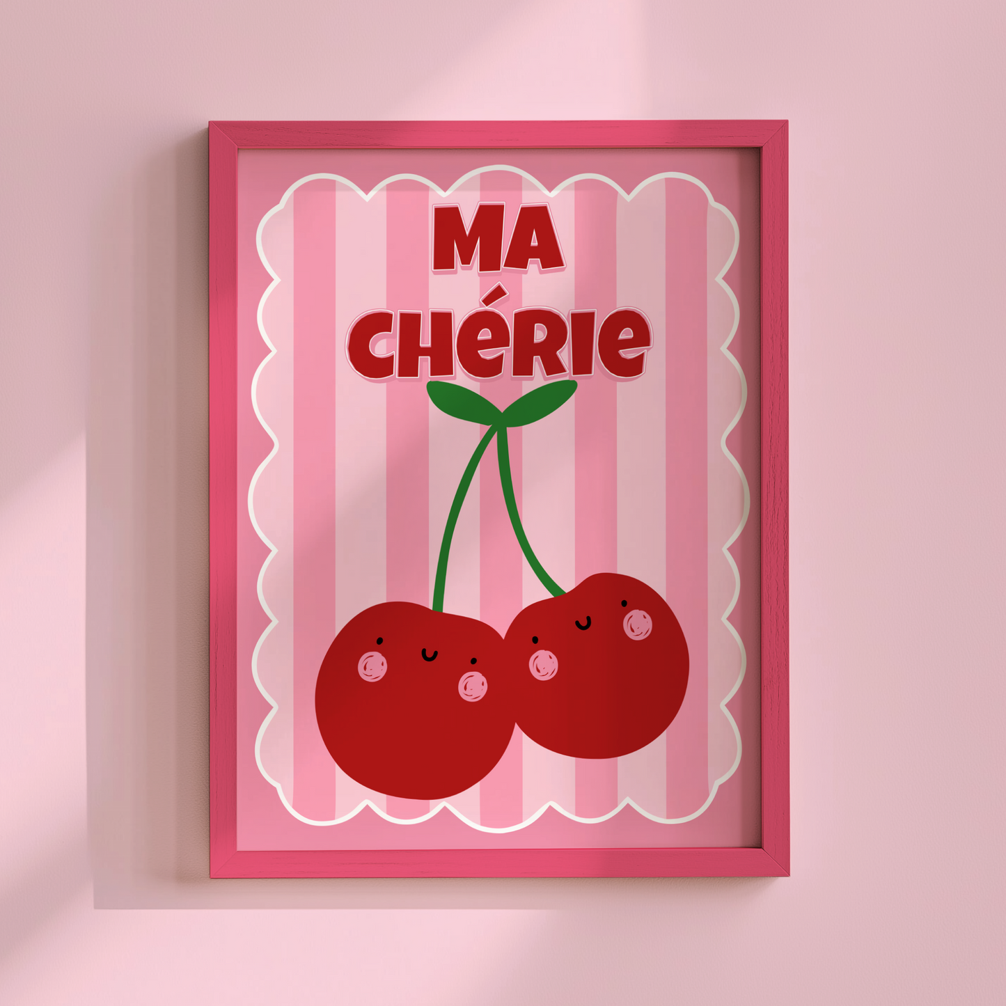 Ma Cherie Red Cherries Poster Print