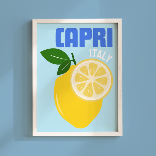 Capri Italy Lemon Poster Print