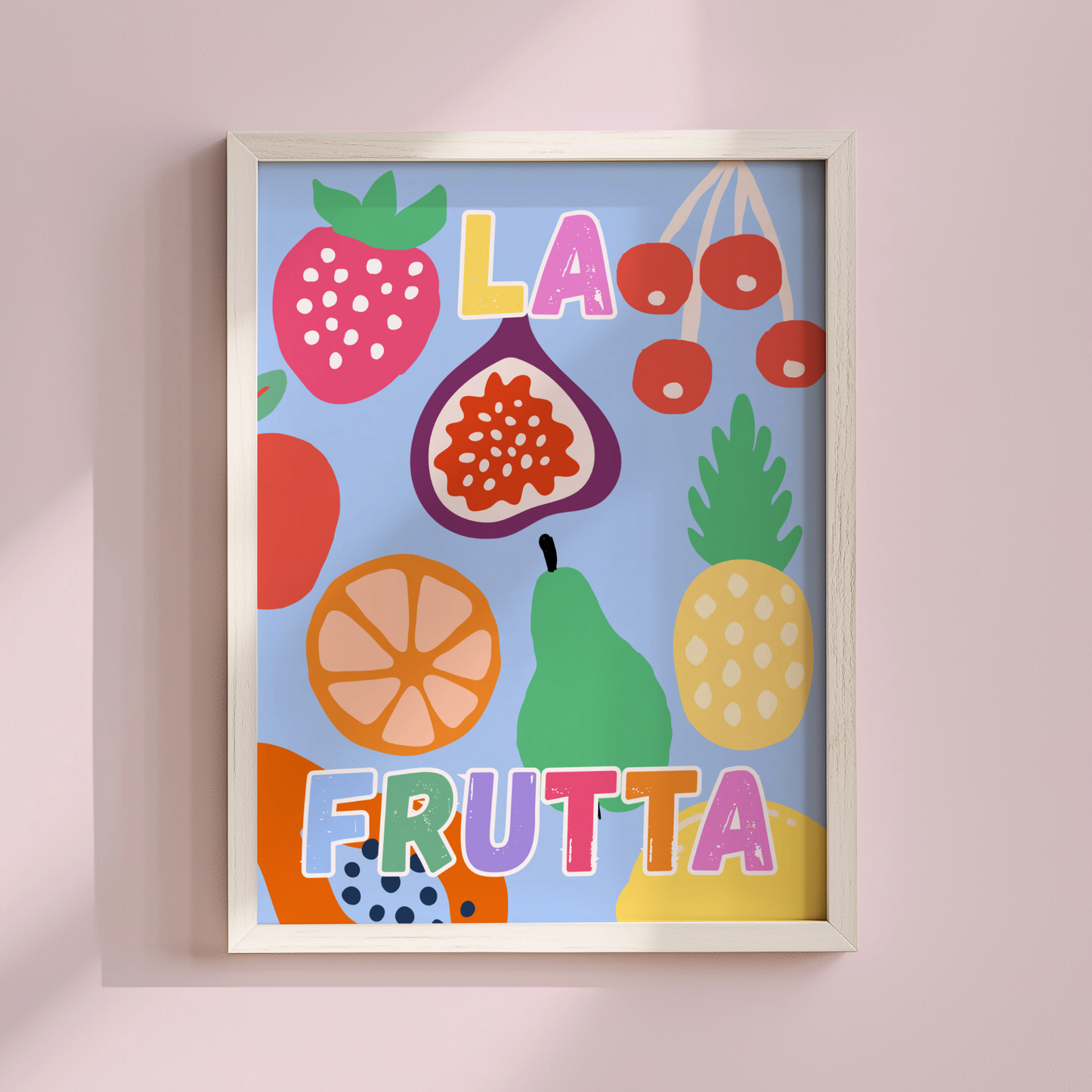 La Frutta Poster Print (Blue)