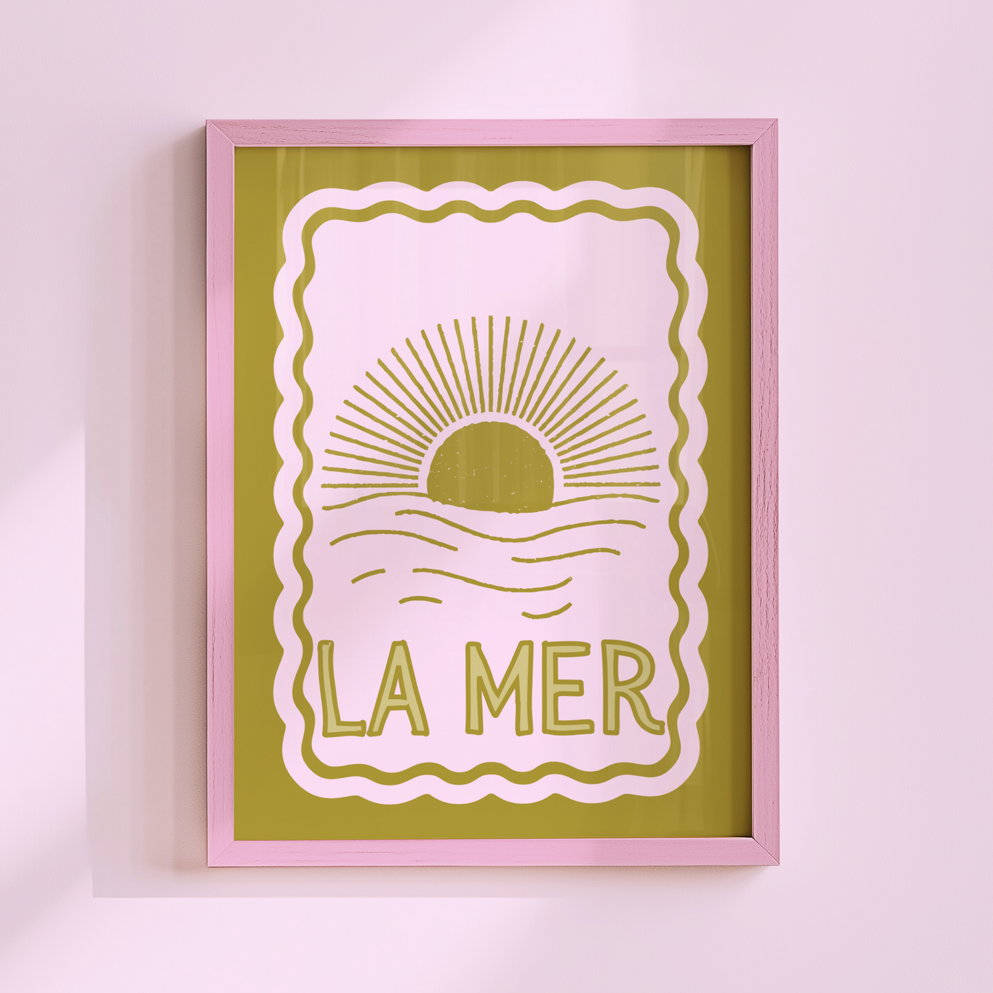La Mer Print (Pink and Gold)