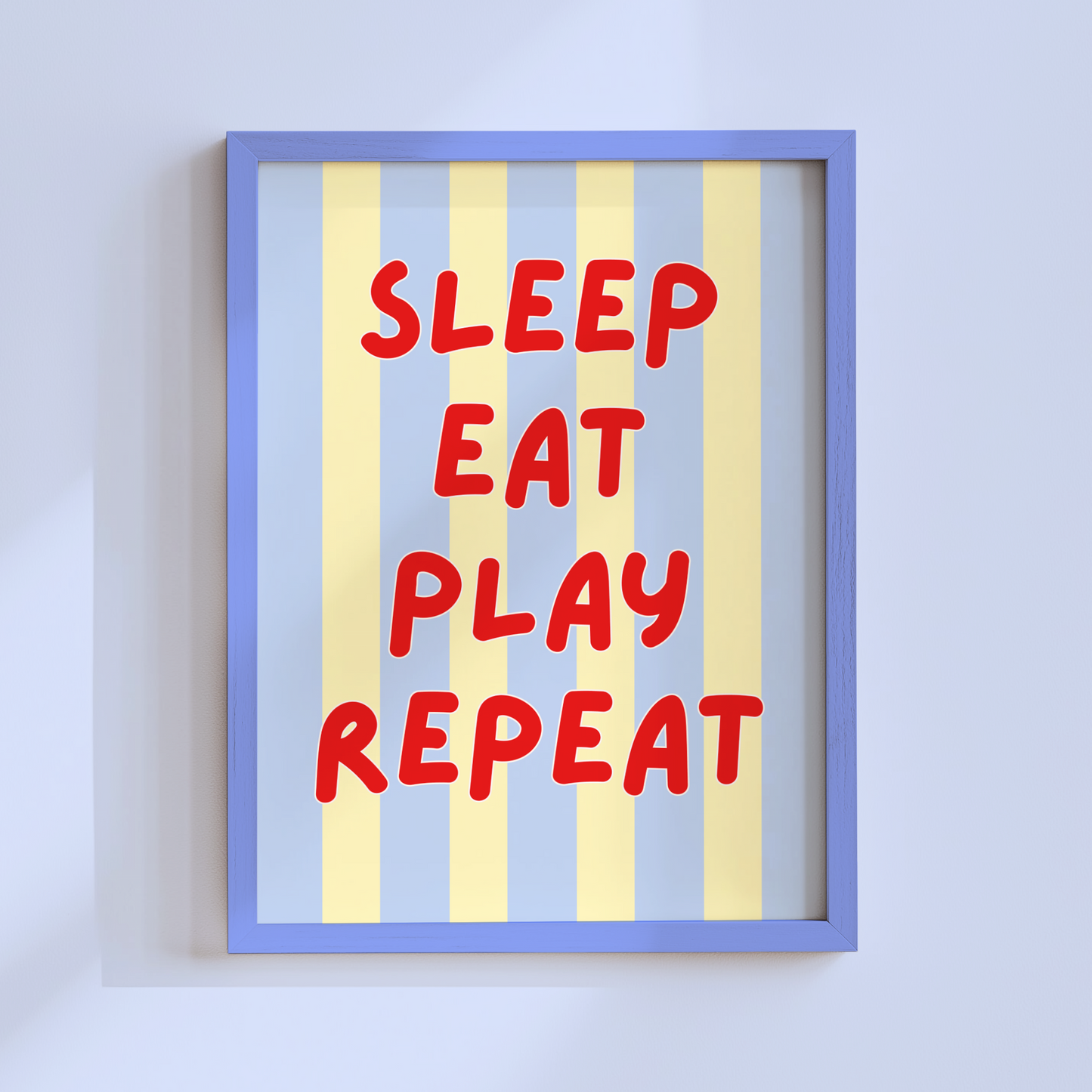 Sleep Eat Play Repeat Poster Print